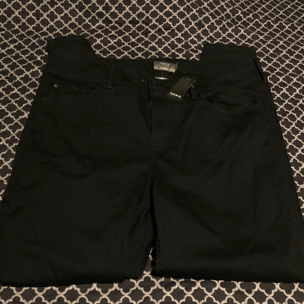 Torrid Pants Womens 22 Black Jegging Super Soft Cotton Blend Stretch Tapered B21